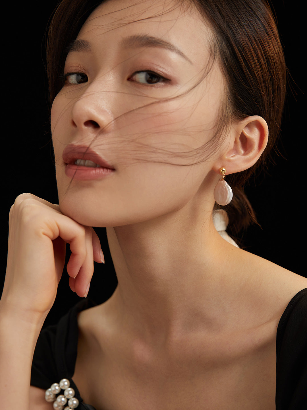 Round Baroque Pearl Earrings